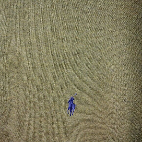 Polo Ralph Lauren 1/4 Zip Long Sleeves Mockneck Pullover Sweater Sz M Green - Picture 4 of 9